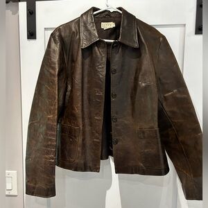 Vintage J Crew leather jacket